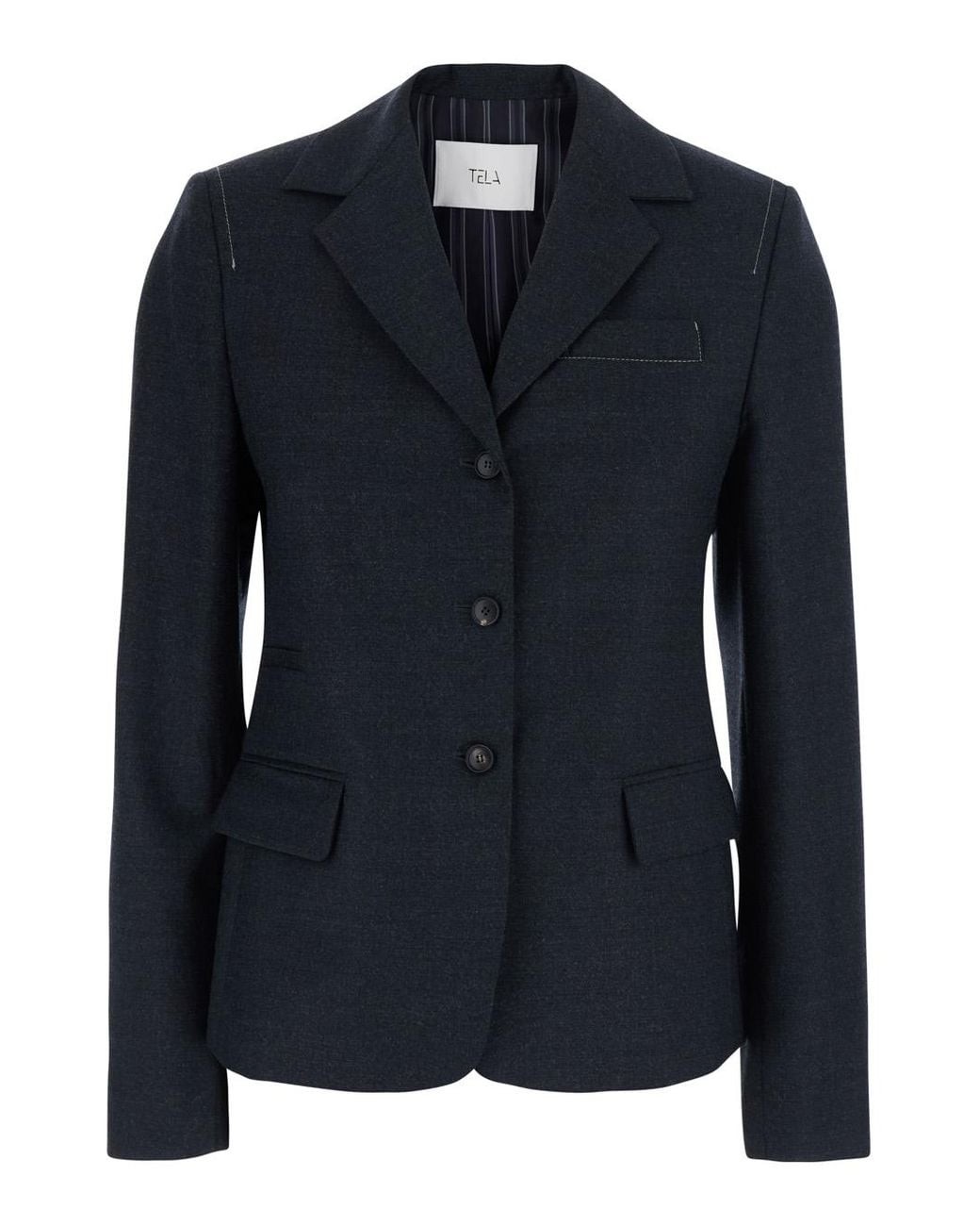 Tela Blue Jacket Farrah Blazers