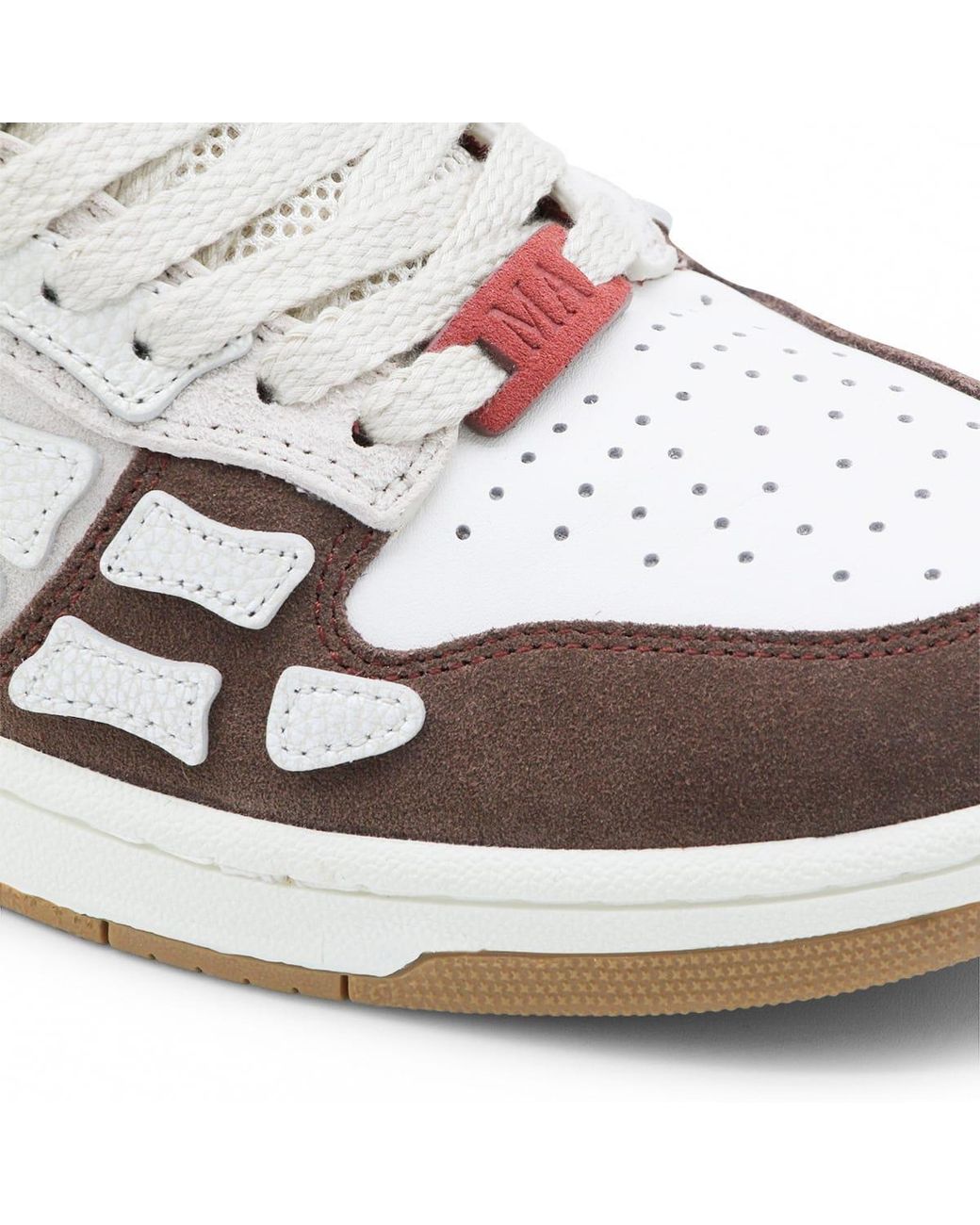 Amiri White Leather Skel Top Low Sneakers for men