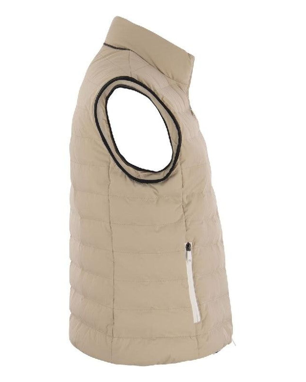 Brunello Cucinelli Natural Clay Quilted Sleeveless Jacket Clothing