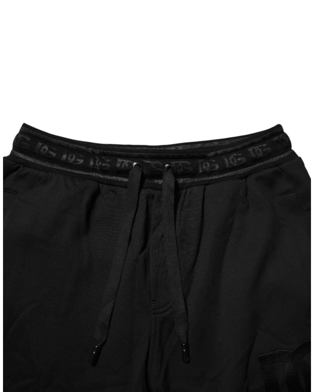 Dolce & Gabbana Black Logo Sweatpants Relaxed Fit for men