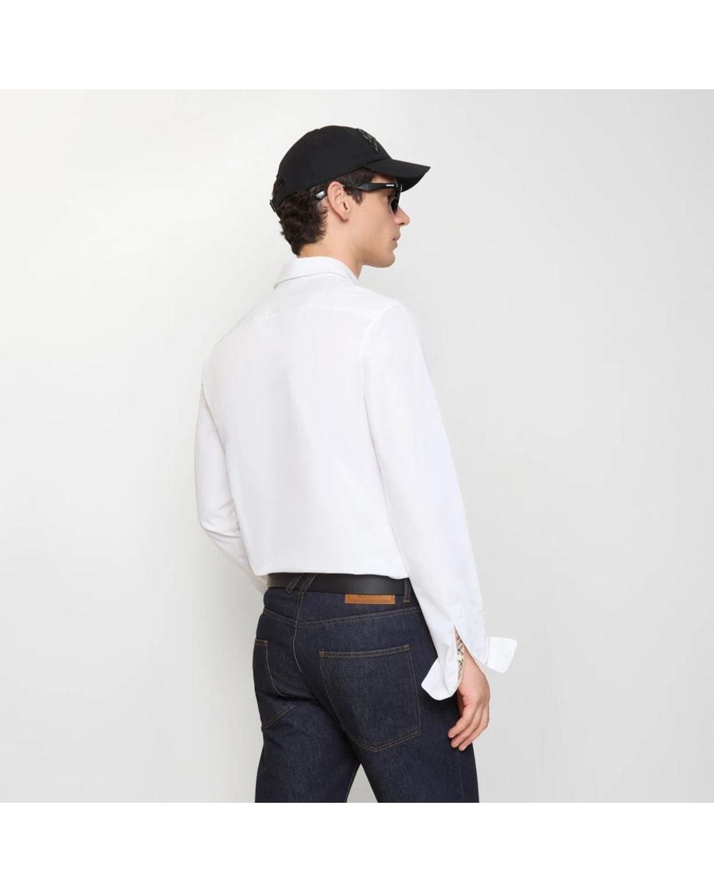 Burberry White Burberry Cotton Poplin Shirt for men