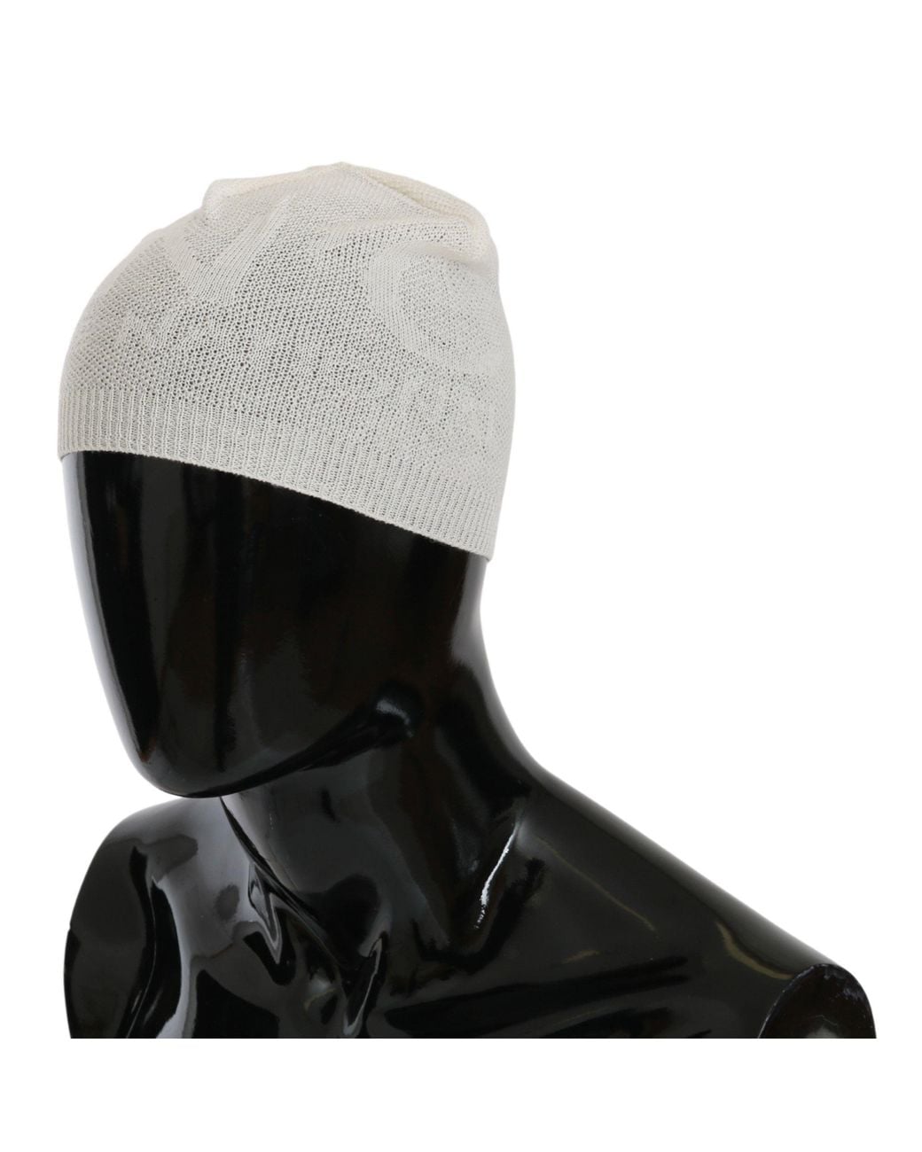CoSTUME NATIONAL Gray Beanie Wool Blend Branded Hat for men