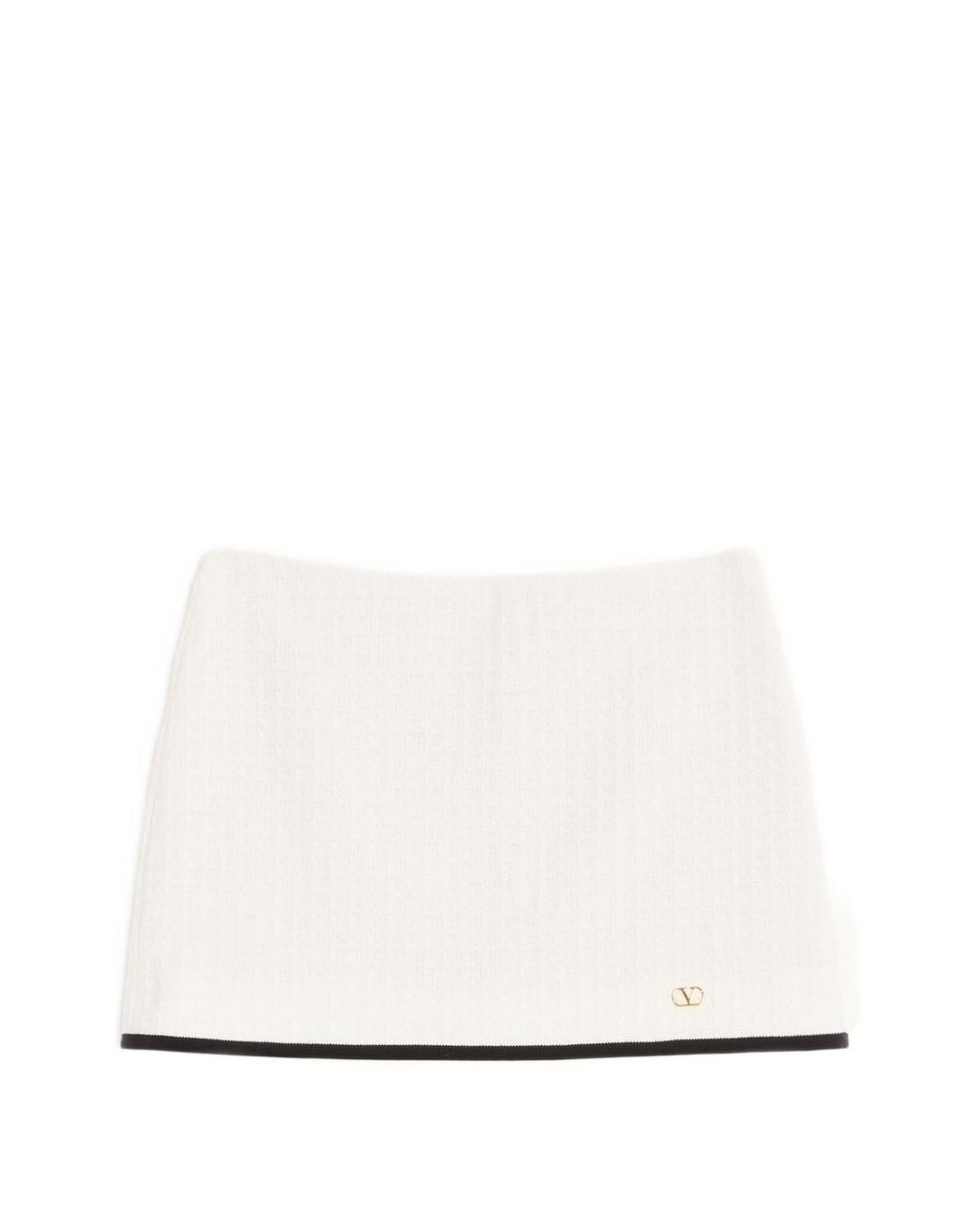 Valentino White Cotton Tweed Short Trousers