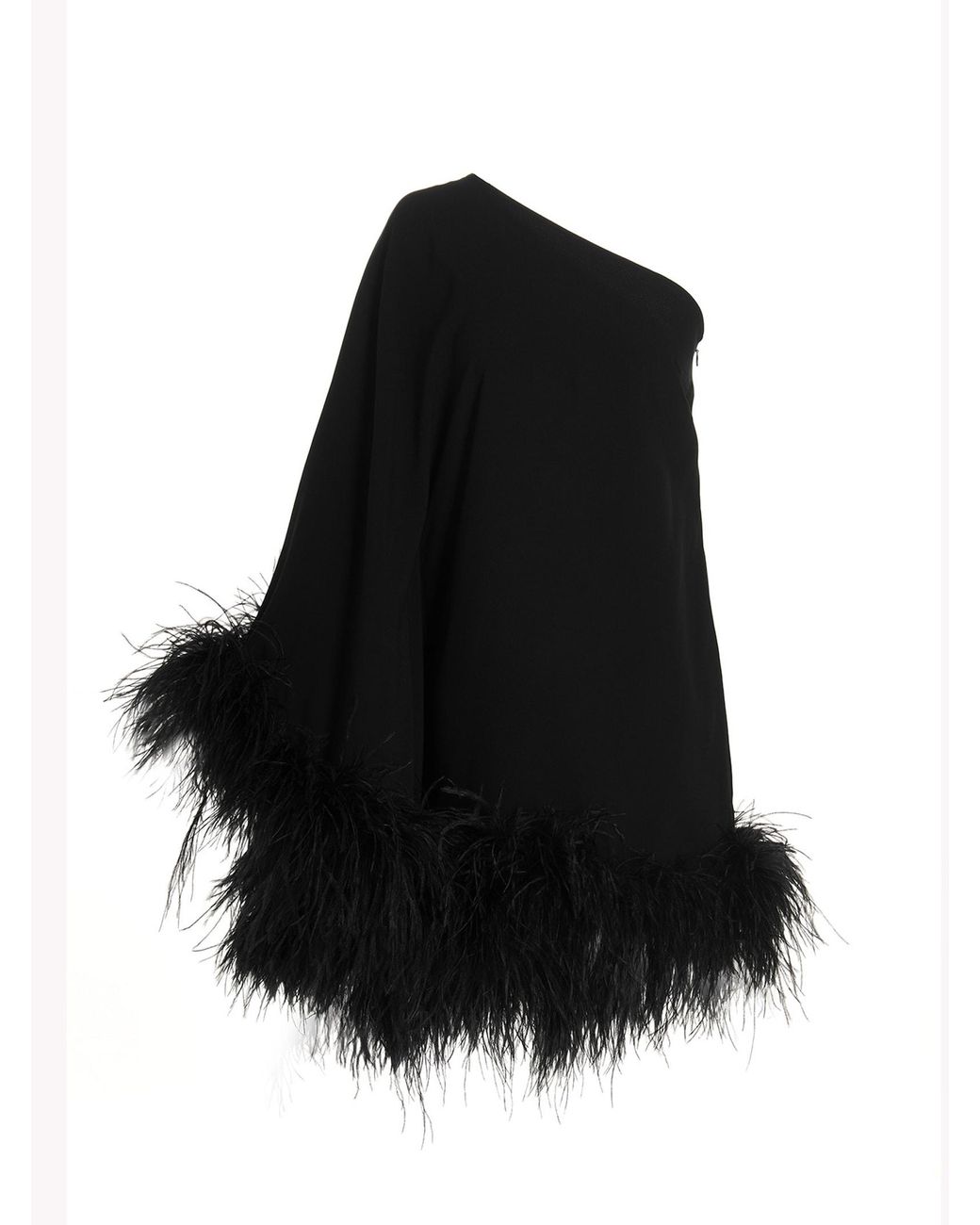 ‎Taller Marmo Feathered Ubud Dress in Black | Lyst