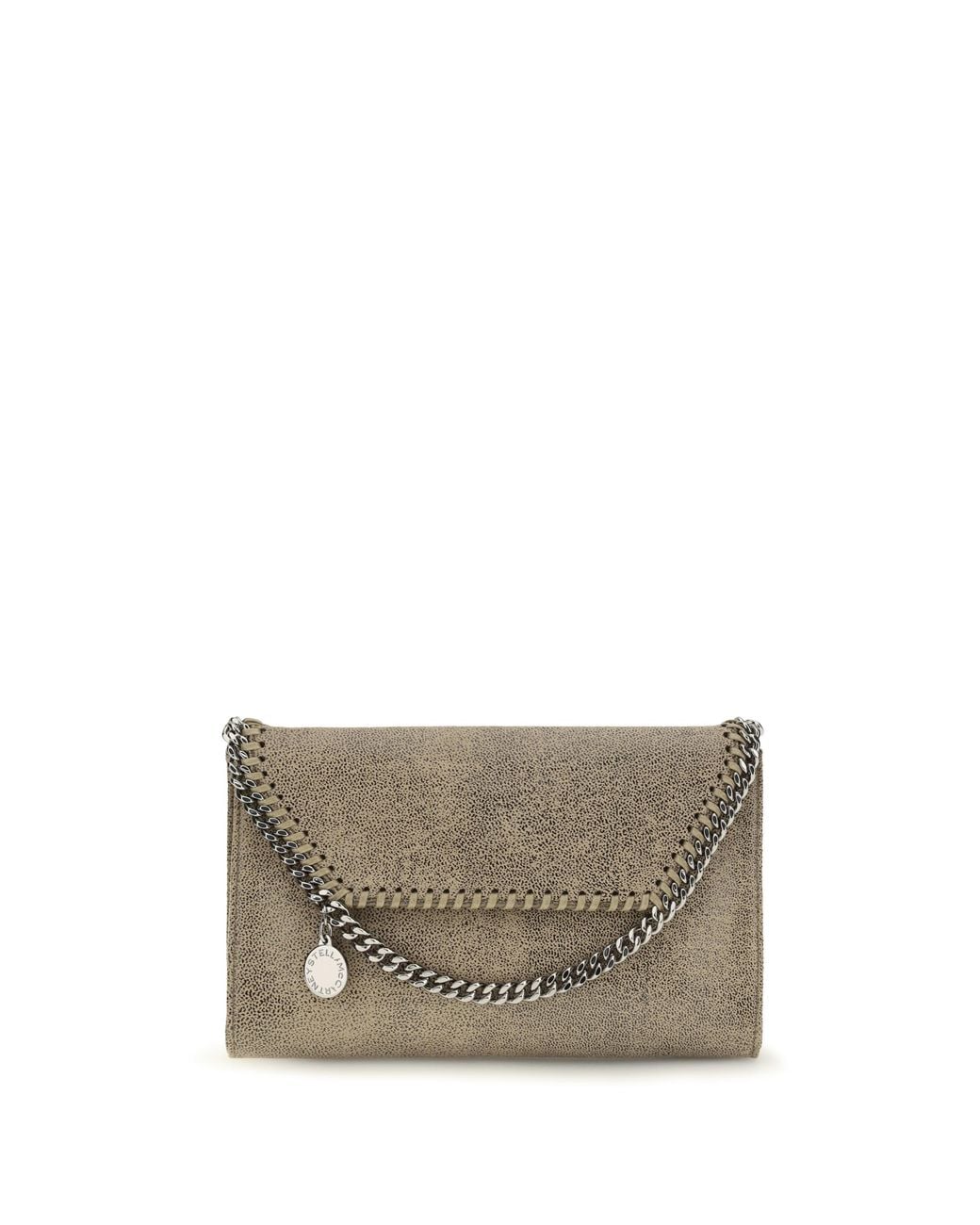 Stella McCartney Gray Chain Wallet Falabella Polyester Bag