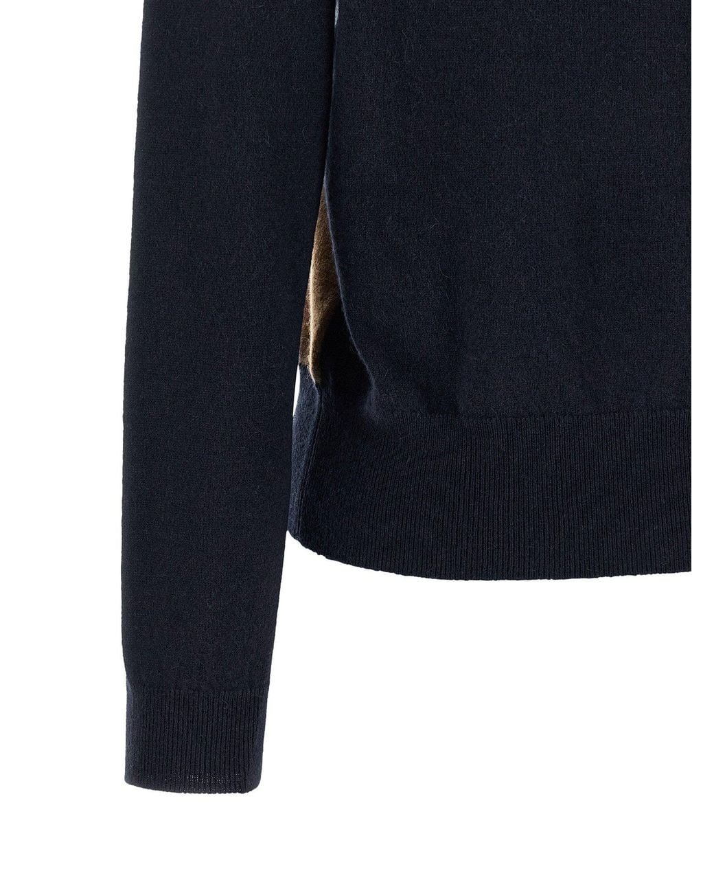 Ballantyne Blue Argyle Intarsia Cashmere Sweater
