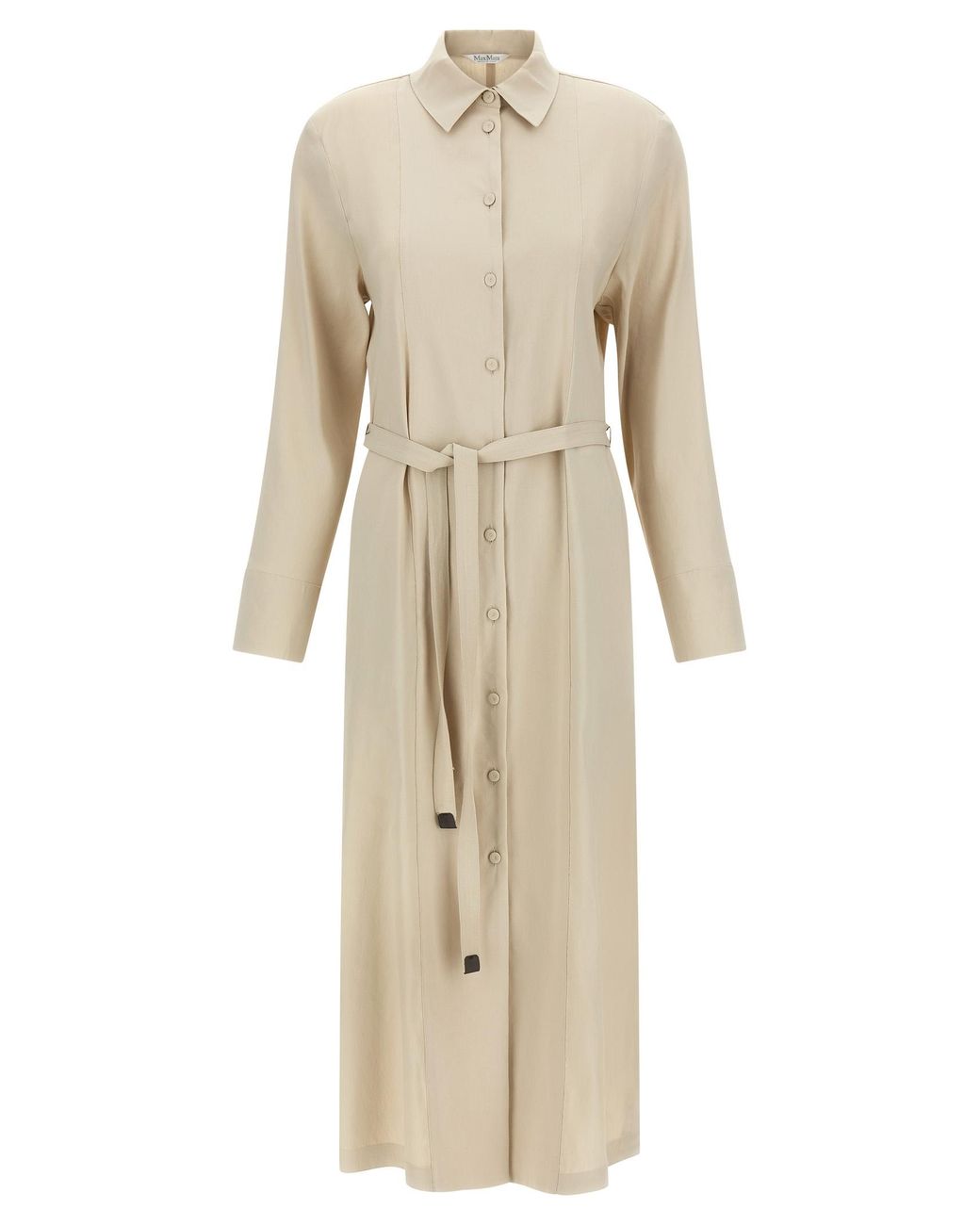 Max Mara Natural Linen Long Dress