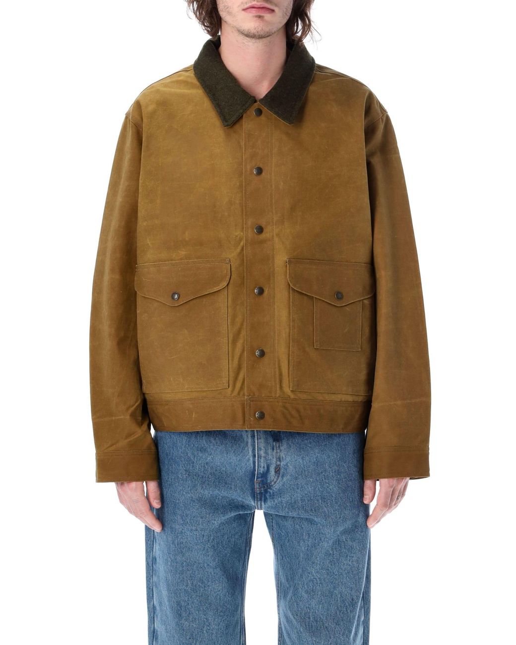 Filson Tin Cloth Work Jacket in Natural for Men Lyst