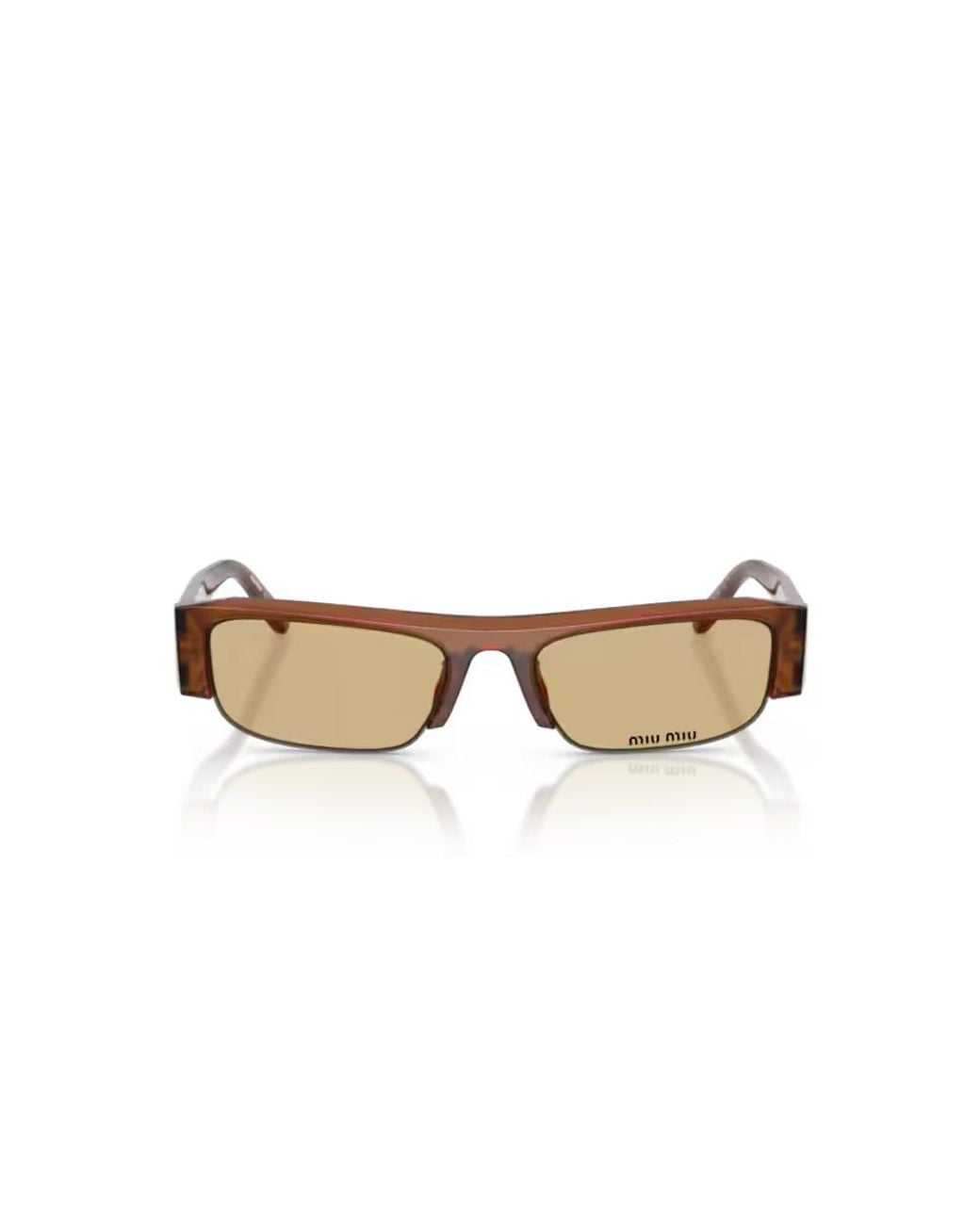 Miu Miu Black Miu Miu Eyewear Mub07S Sunglasses — Amber