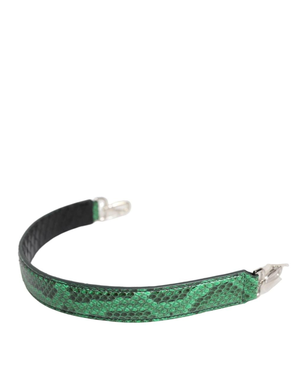 Dolce & Gabbana Green Dolce & Gabbana Python Leather Shoulder Strap
