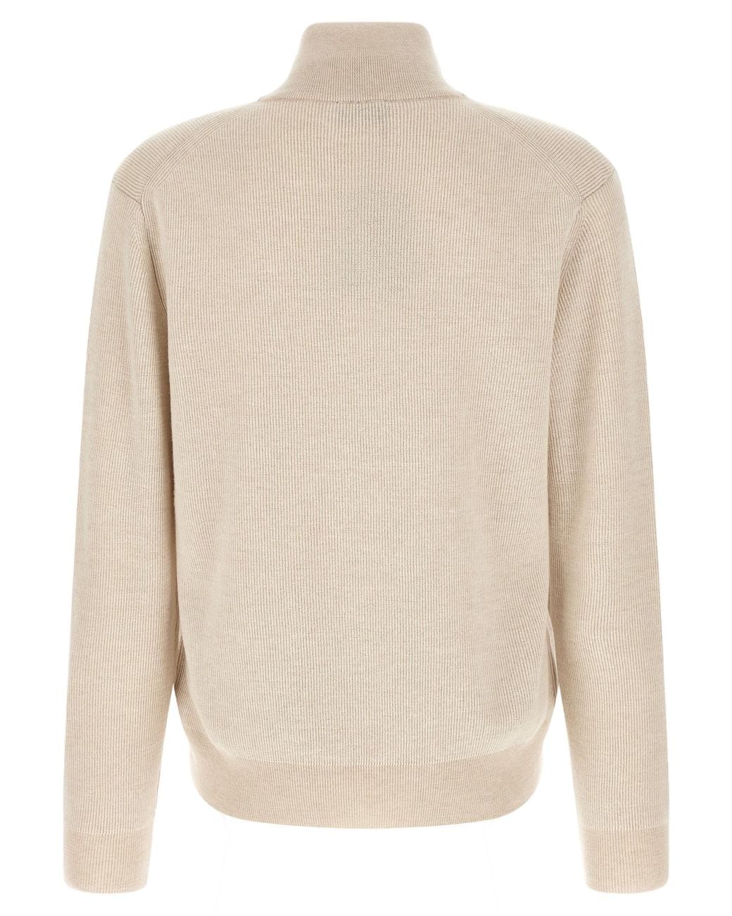 Brioni Natural Brioni Cashmere-Blend Half-Zip Sweater for men