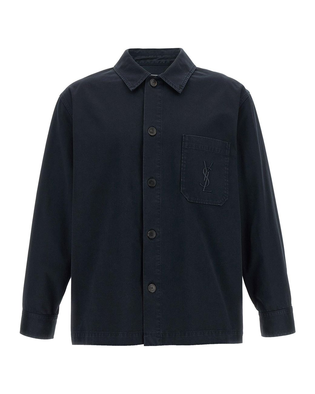 Saint Laurent Blue 'Cassandre' Overshirt for men