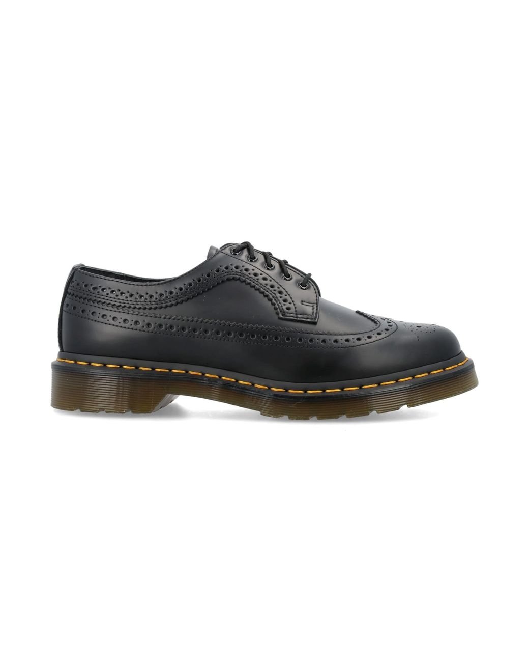 Dr. Martens 3989 Smooth Leather Brogue Shoes in Black for Men | Lyst UK