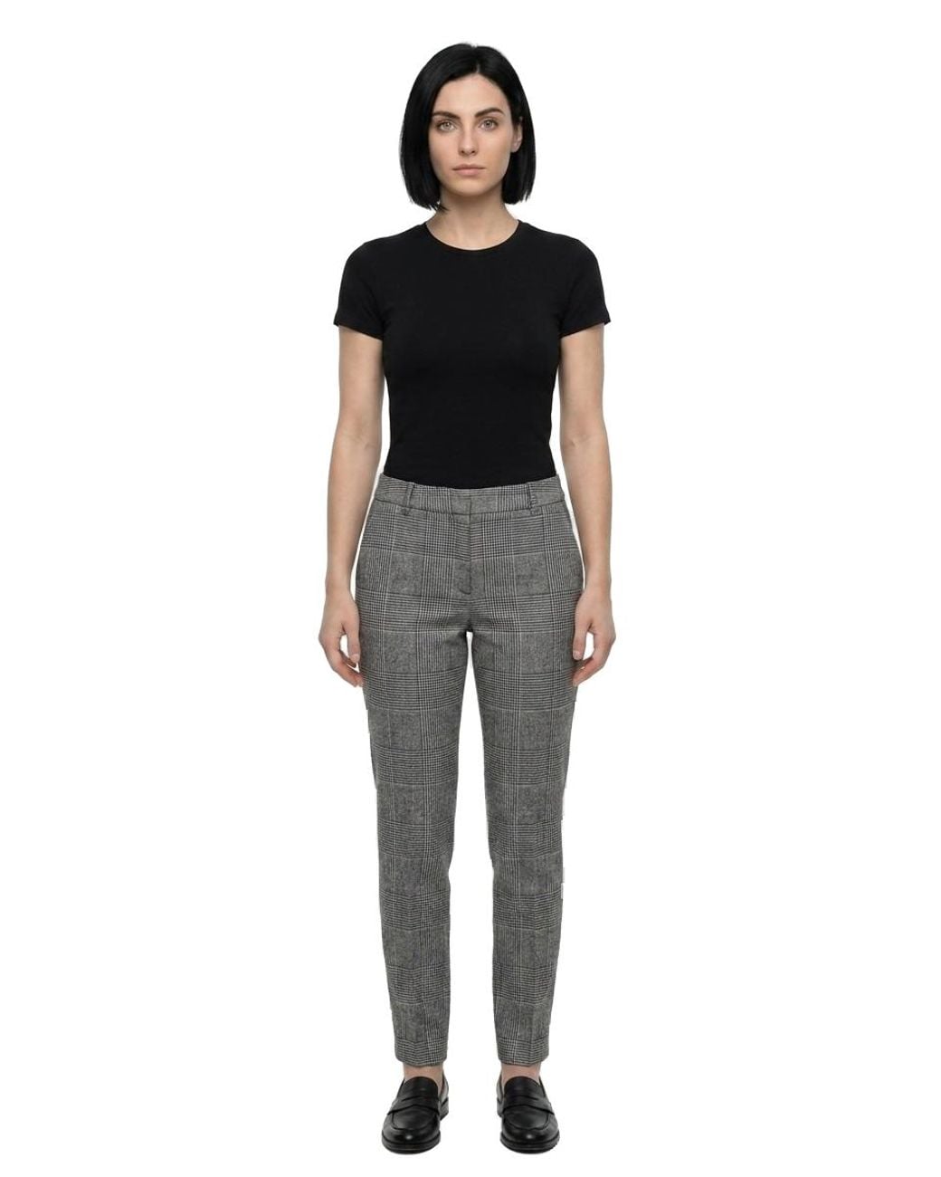 Dolce & Gabbana Black Dolce & Gabbana Houndstooth Wool-Blend Trousers