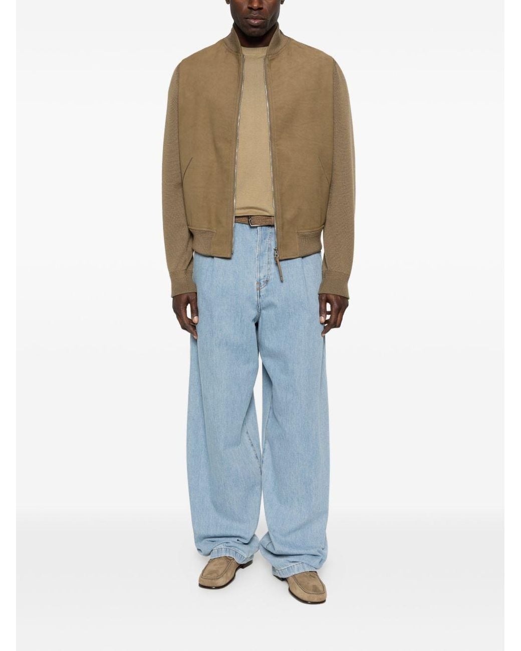 Tom Ford Blue Crew Neck Sweater Cotton for men
