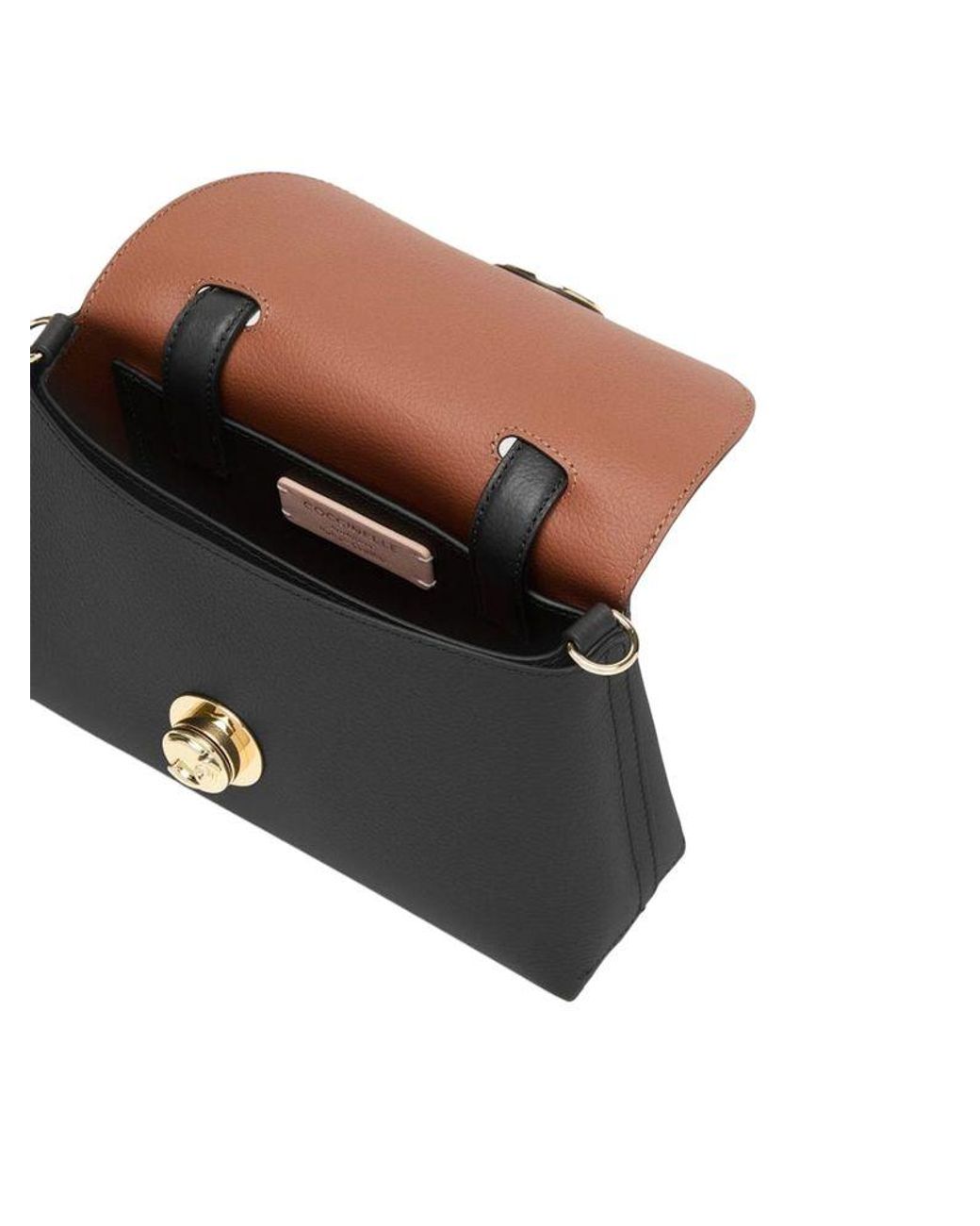 Coccinelle Black Coccinelle Textured Bovine Leather Top Handle Bag
