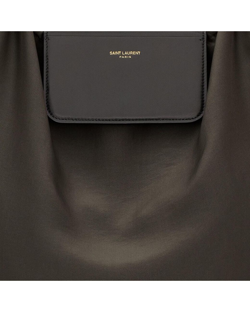 Saint Laurent Brown Clutch Bag Foldable Silk Satin And Leather Shoulder for men