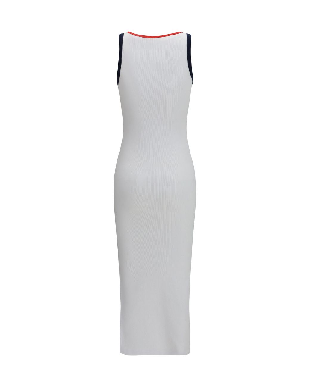 Fiorucci White Midi Dress Ribbed Cotton
