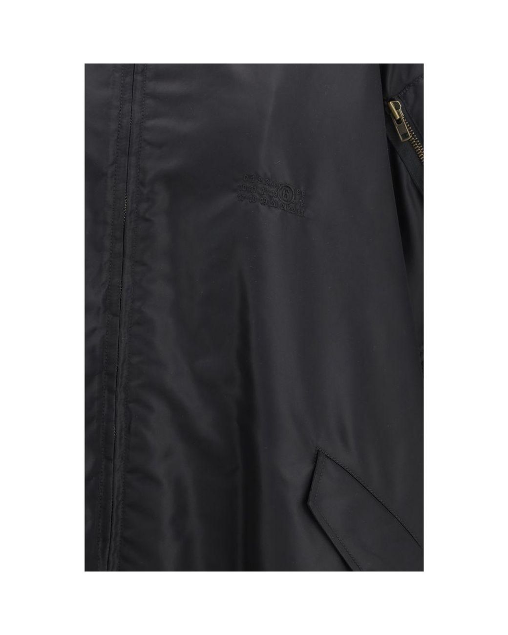 MM6 by Maison Margiela Black Polyamide Cloacks Clothing