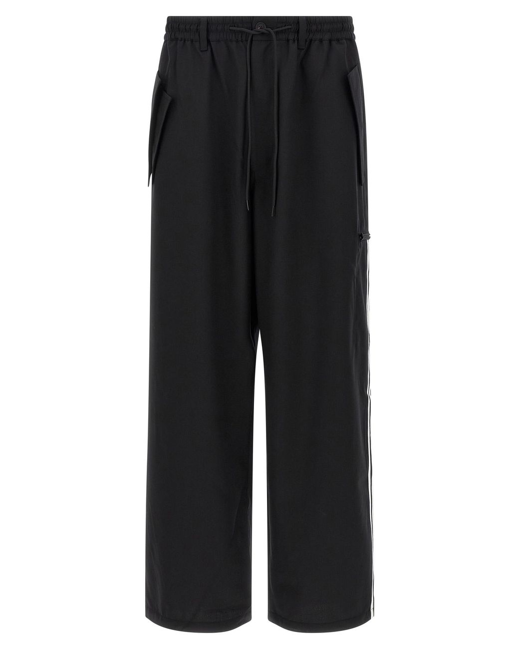 Y-3 Black Wool Blend Pants for men