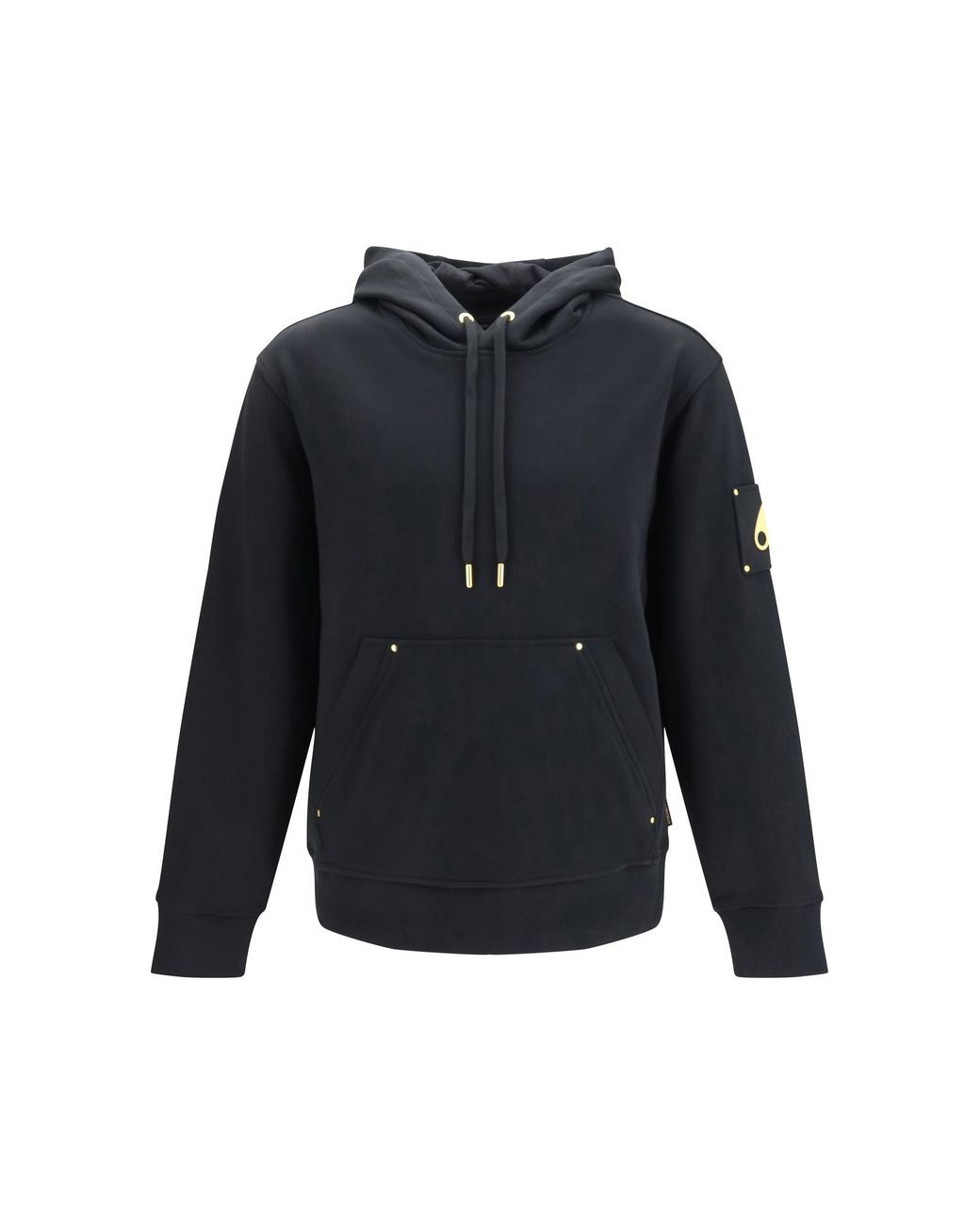 Moose Knuckles Black Zip Up Hoodie Hartsfield Cotton Sweatshirts for men