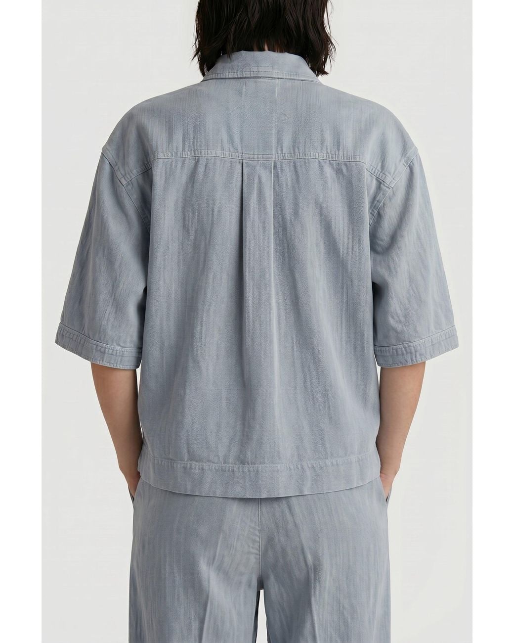 Brunello Cucinelli Gray Light Linen Blend Shirt