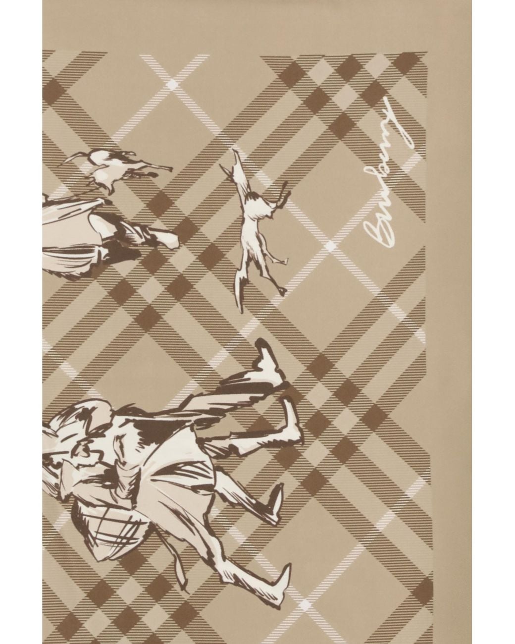 Burberry Natural Check Silk Twill Scarf Scarfs