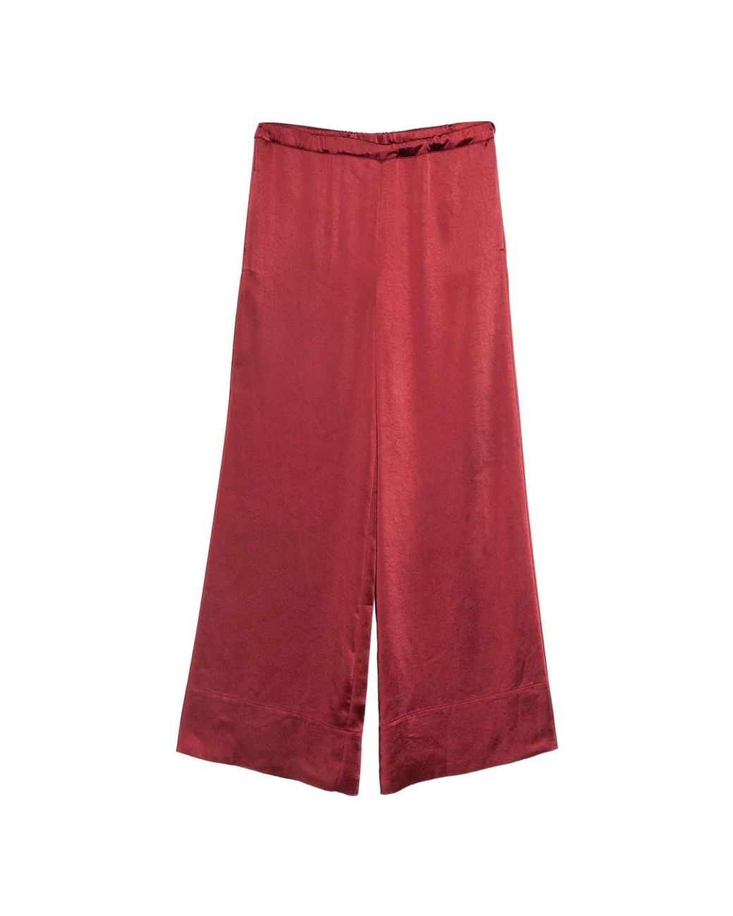 THE NINA STUDIO Red Elasticated-Waistband Trousers