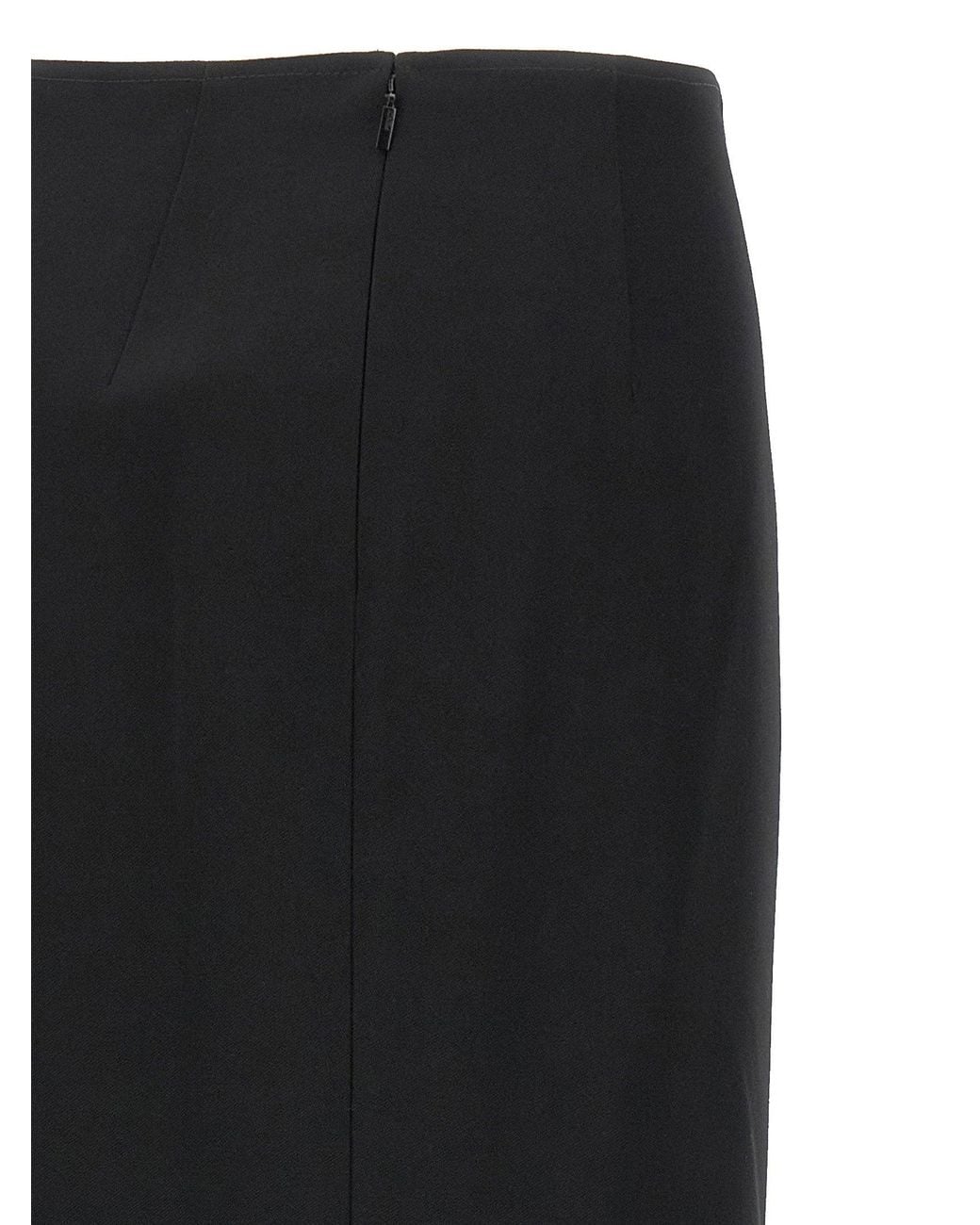 Fendi Black Grain De Poudre Skirt