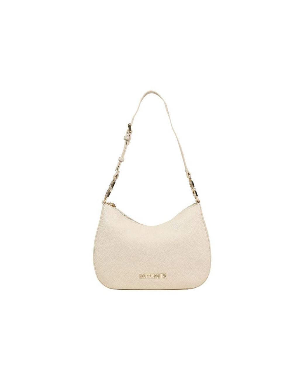 Love Moschino White Beige Polyethylene Handbag