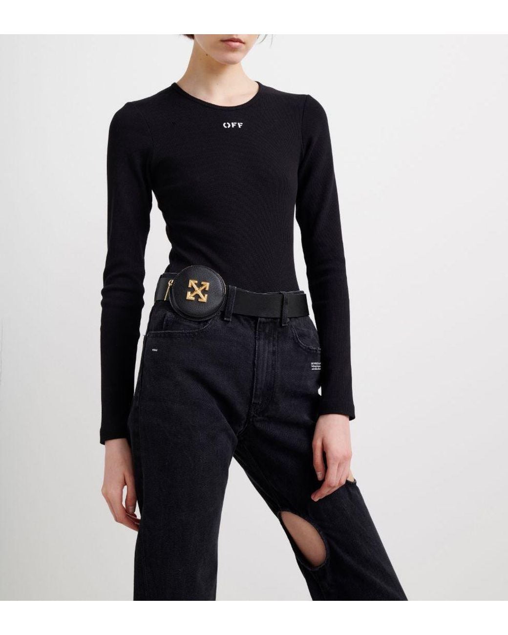 Off-White c/o Virgil Abloh Black Coin Purse Belt Wallet Accessories