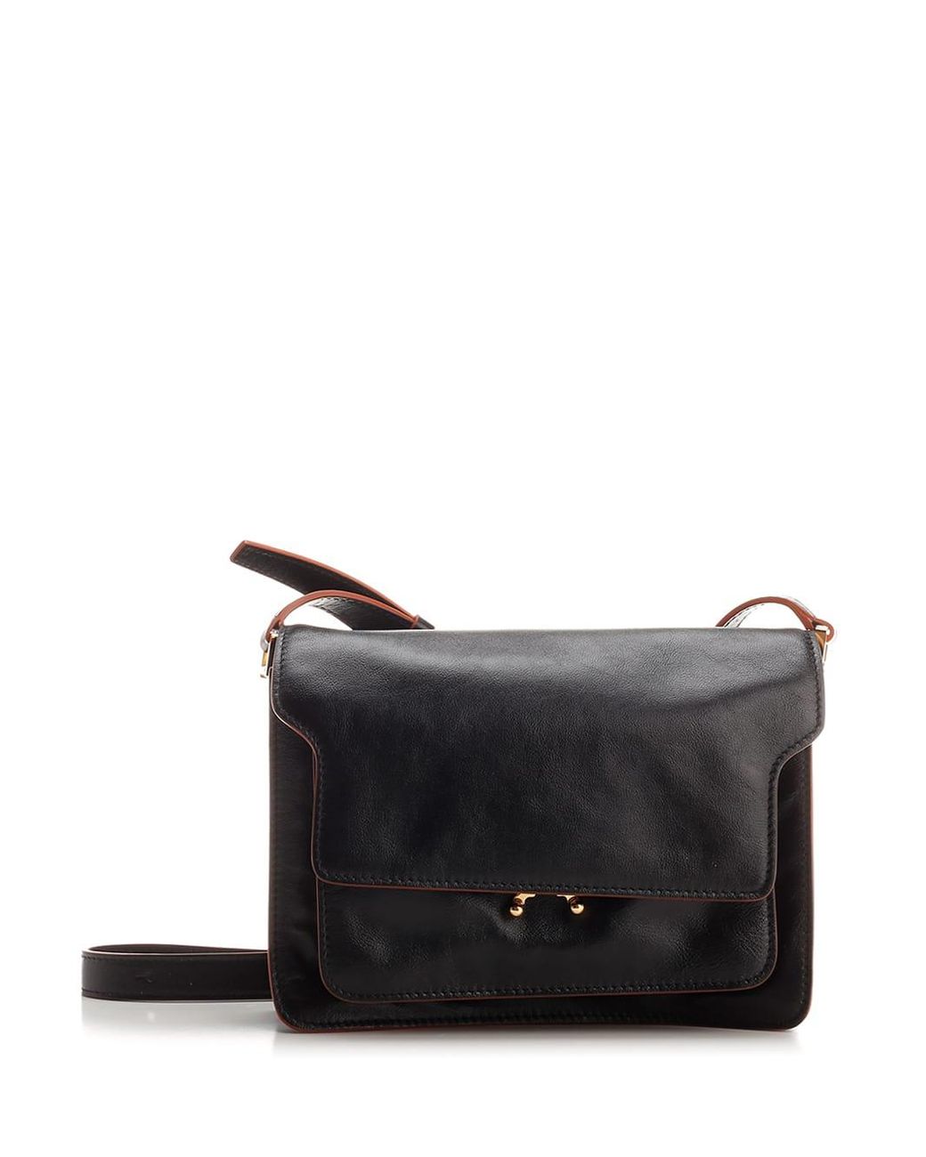 TRUNK SOFT medium bag in black leather