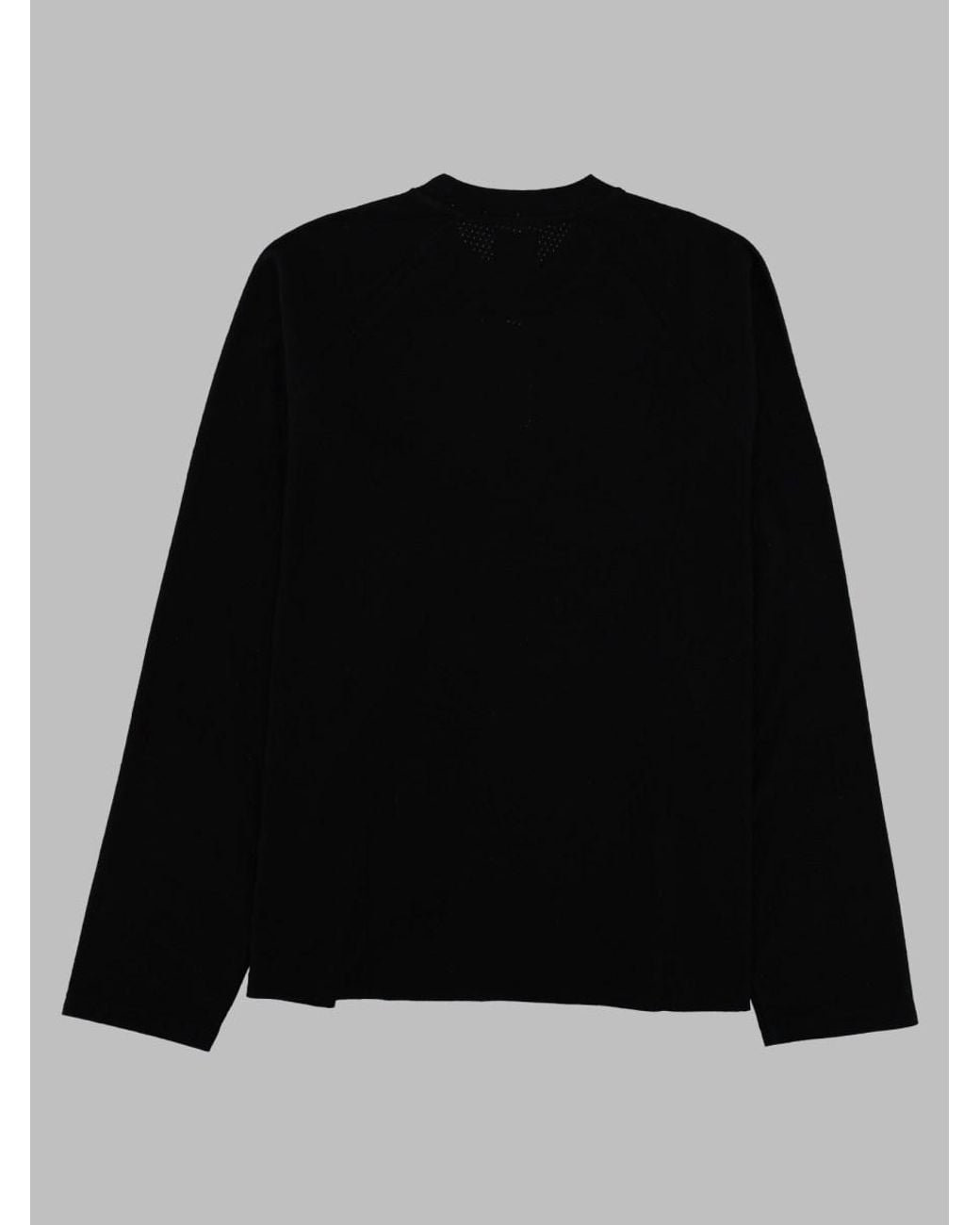 Arte' Black Long-Sleeve T-Shirt With Logo Patch Cotton T-Shirts And Polos for men