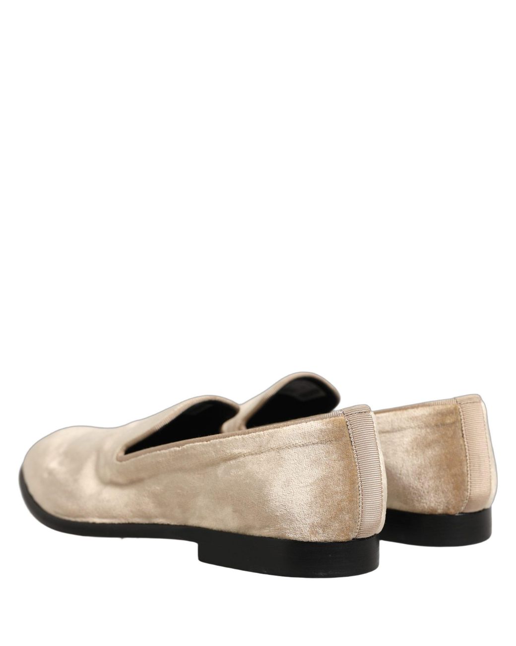 Dolce & Gabbana Black Suede Slip On Slippers Loafers Shoes Leather for men