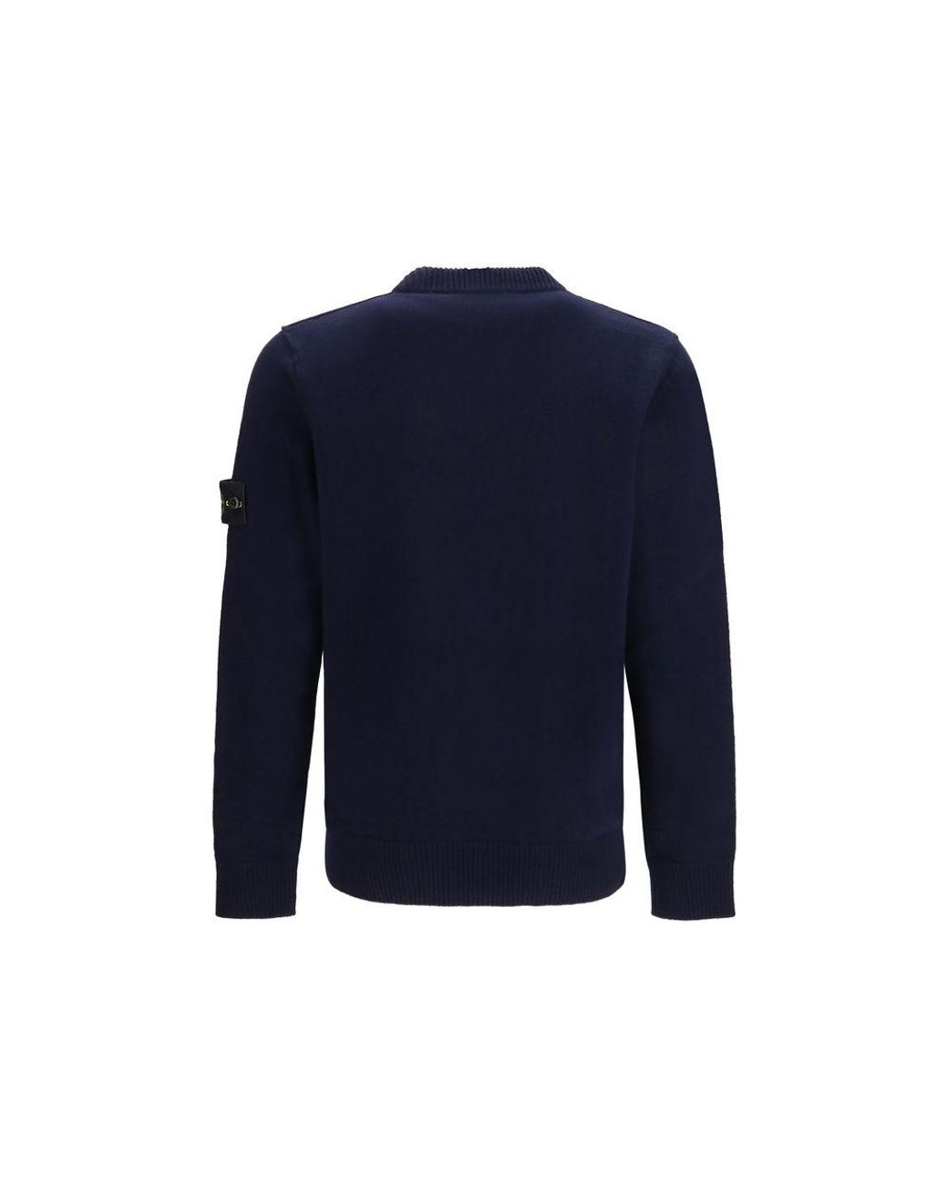 Stone Island Blue Black Cotton Sweatshirt for men