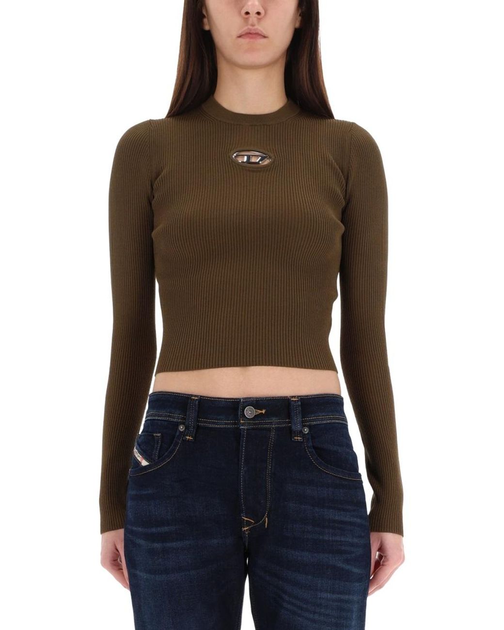 DIESEL Red Diesel Viscose-Polyester Blend Shirt