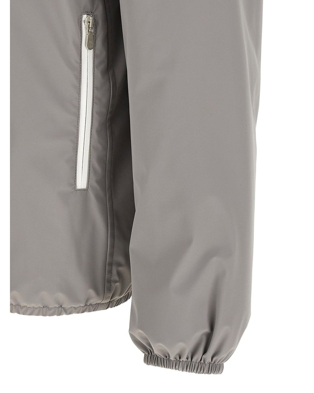 Brunello Cucinelli Gray Padded Windproof Jacket for men