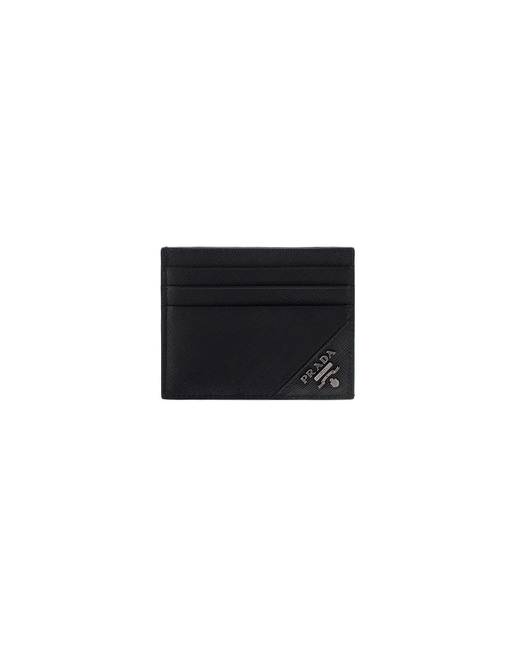 Prada Card Holder in Black for Men Lyst