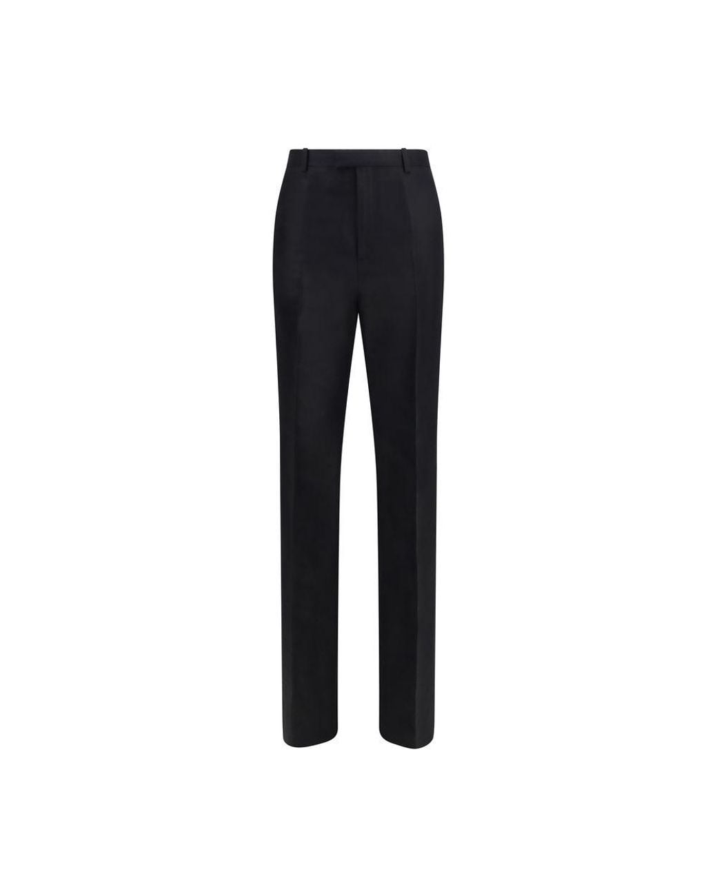 Gucci Blue Black Silk Dress Pants