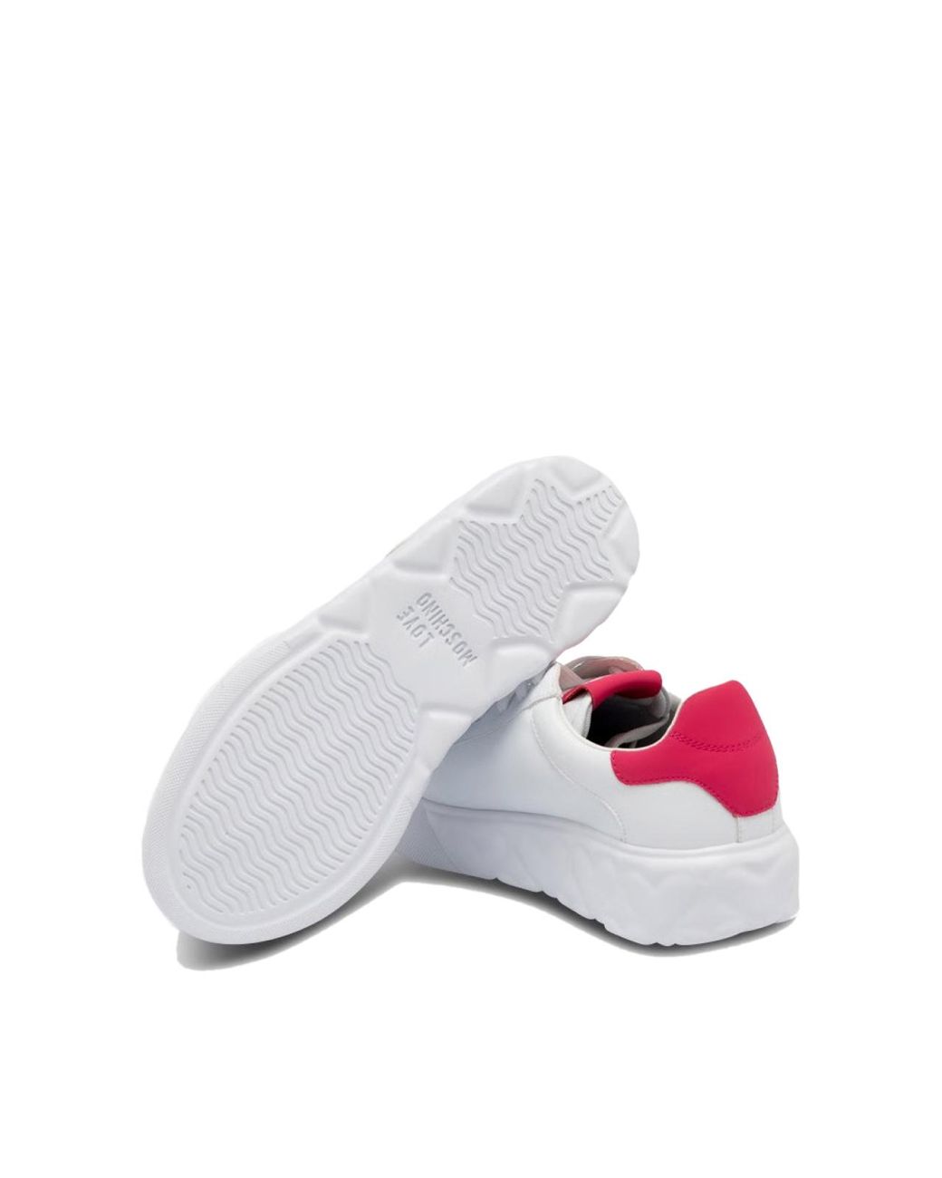 Moschino White Heart 45 Logo Sneakers Shoes