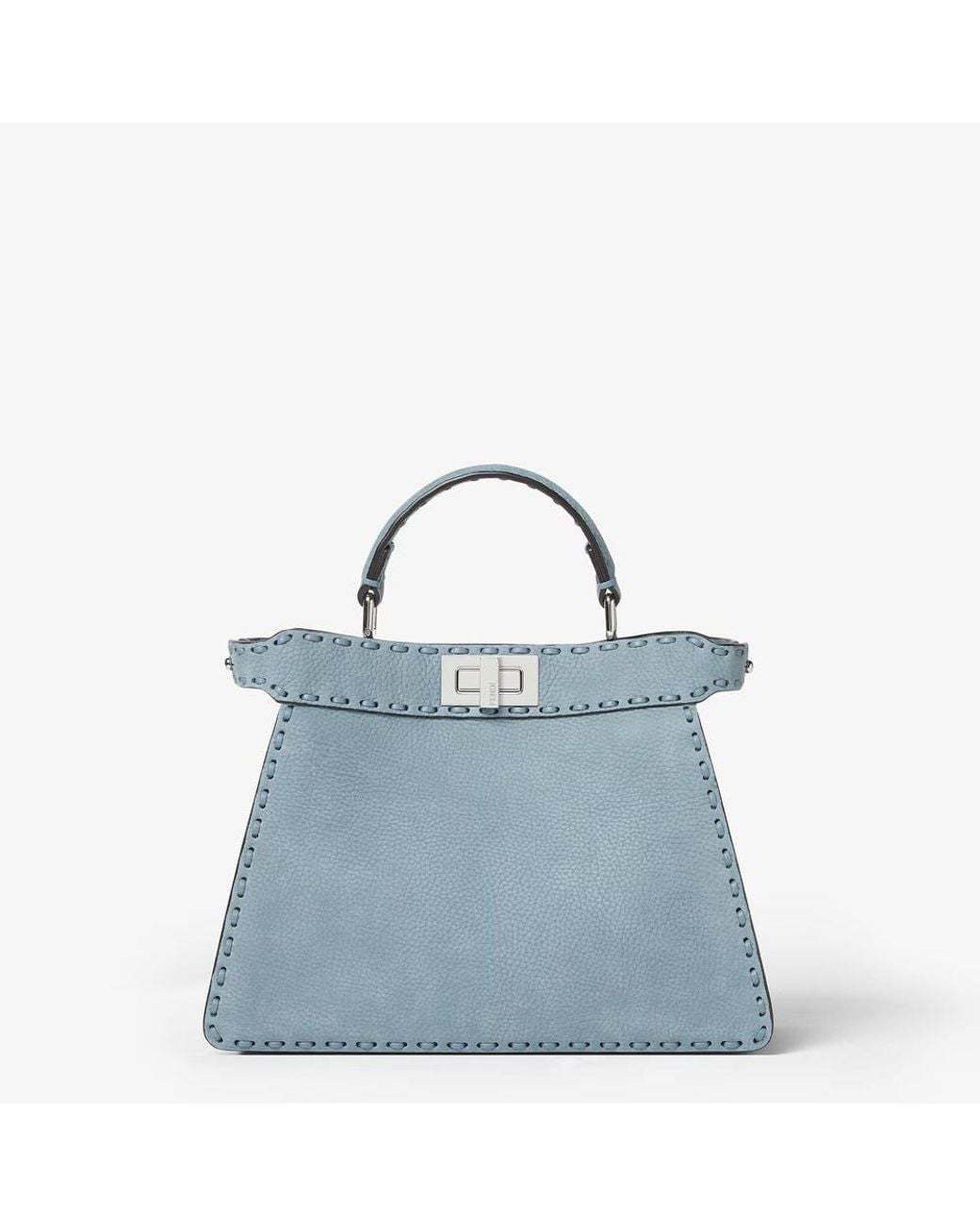 Fendi Blue Fendi Peekaboo Top Handle Bag
