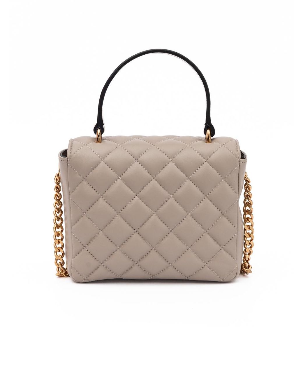Versace Natural Versace Quilted Lambskin Shoulder Bag