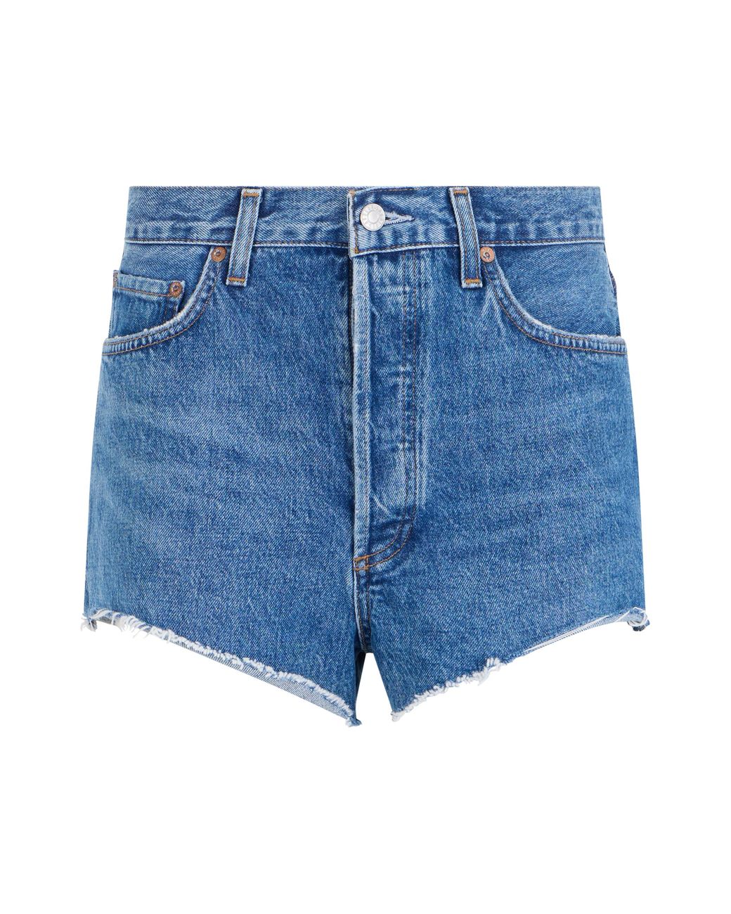 Agolde Blue Denim Shorts Cotton