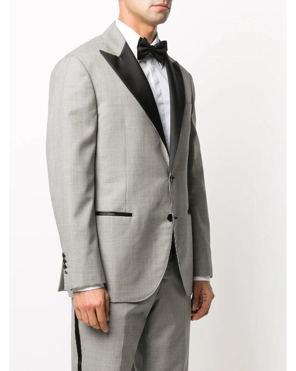 Brunello Cucinelli Gray Single-Breasted Fitted Blazer Clothing for men