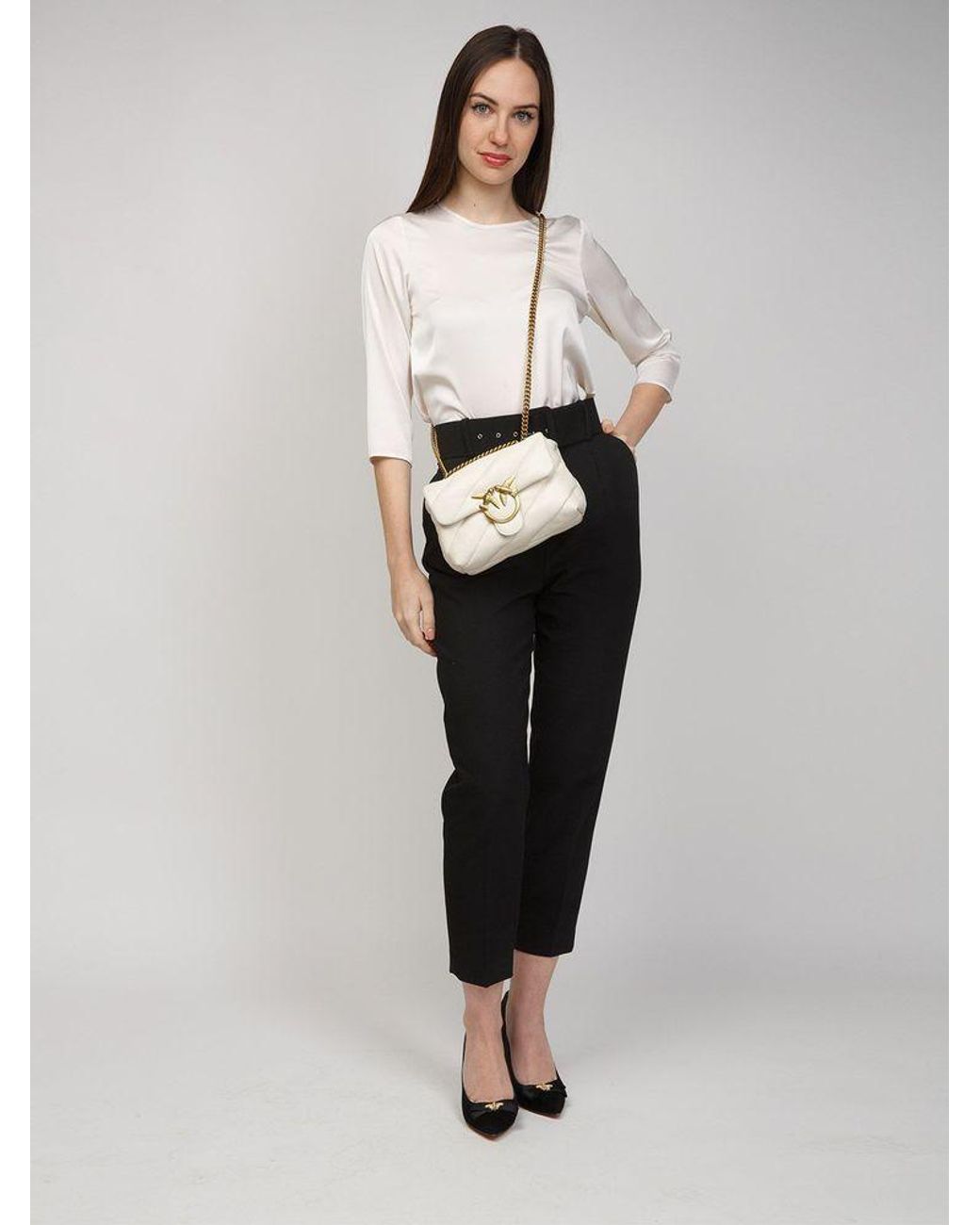 Pinko Natural Crossbody Bag-Ivory Crossbody-Bags