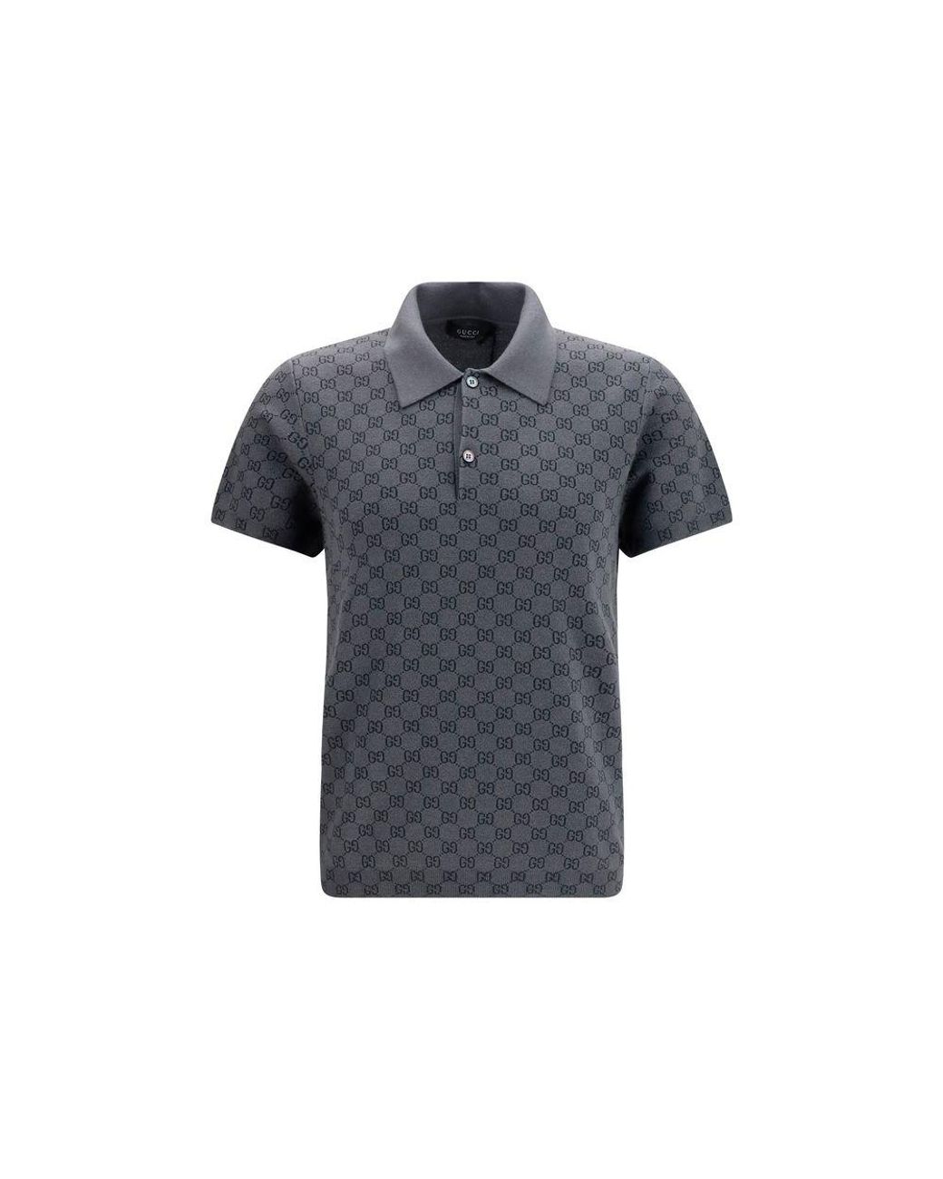 Gucci Blue Gray Lamb Ovis Aries Polo Shirt for men