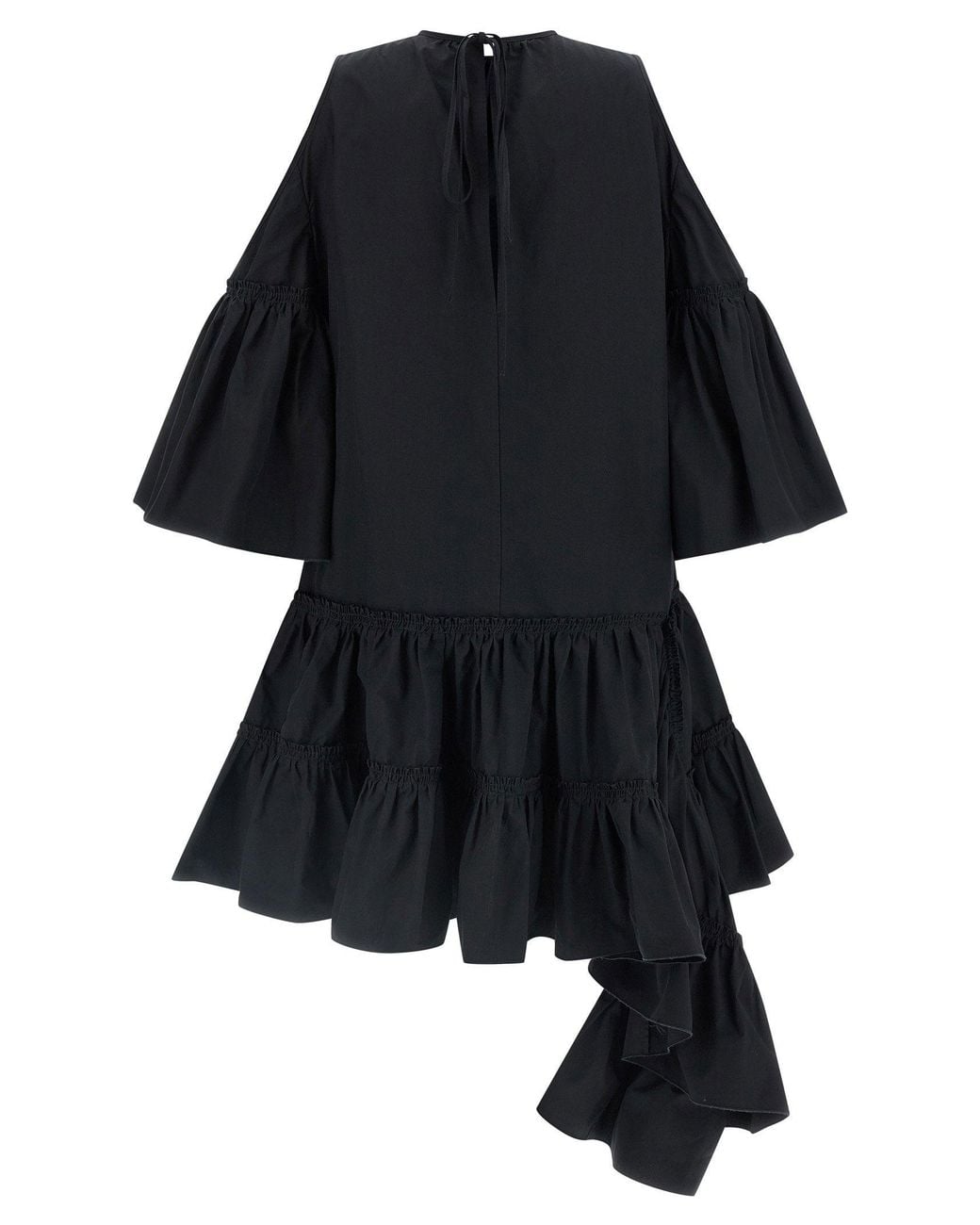 J.W. Anderson Blue Ruffled Cotton Poplin Dress