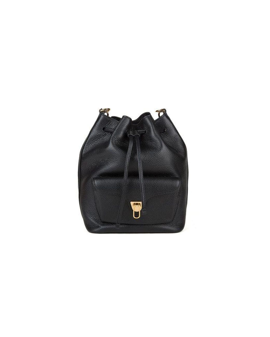 Coccinelle Black Bucket Bag Cowhide Bucket-Bags