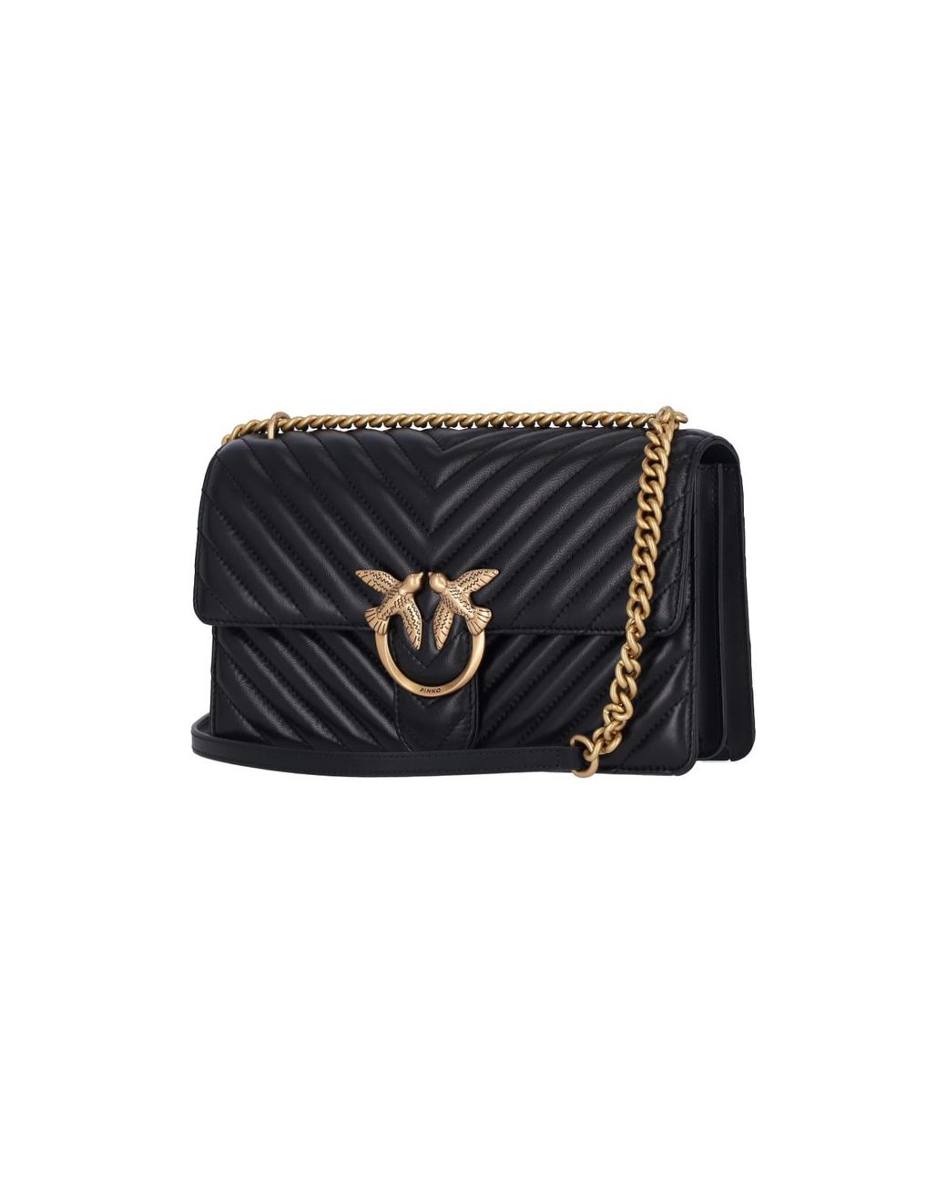 Pinko Black Classic Love One Crossbody Bag