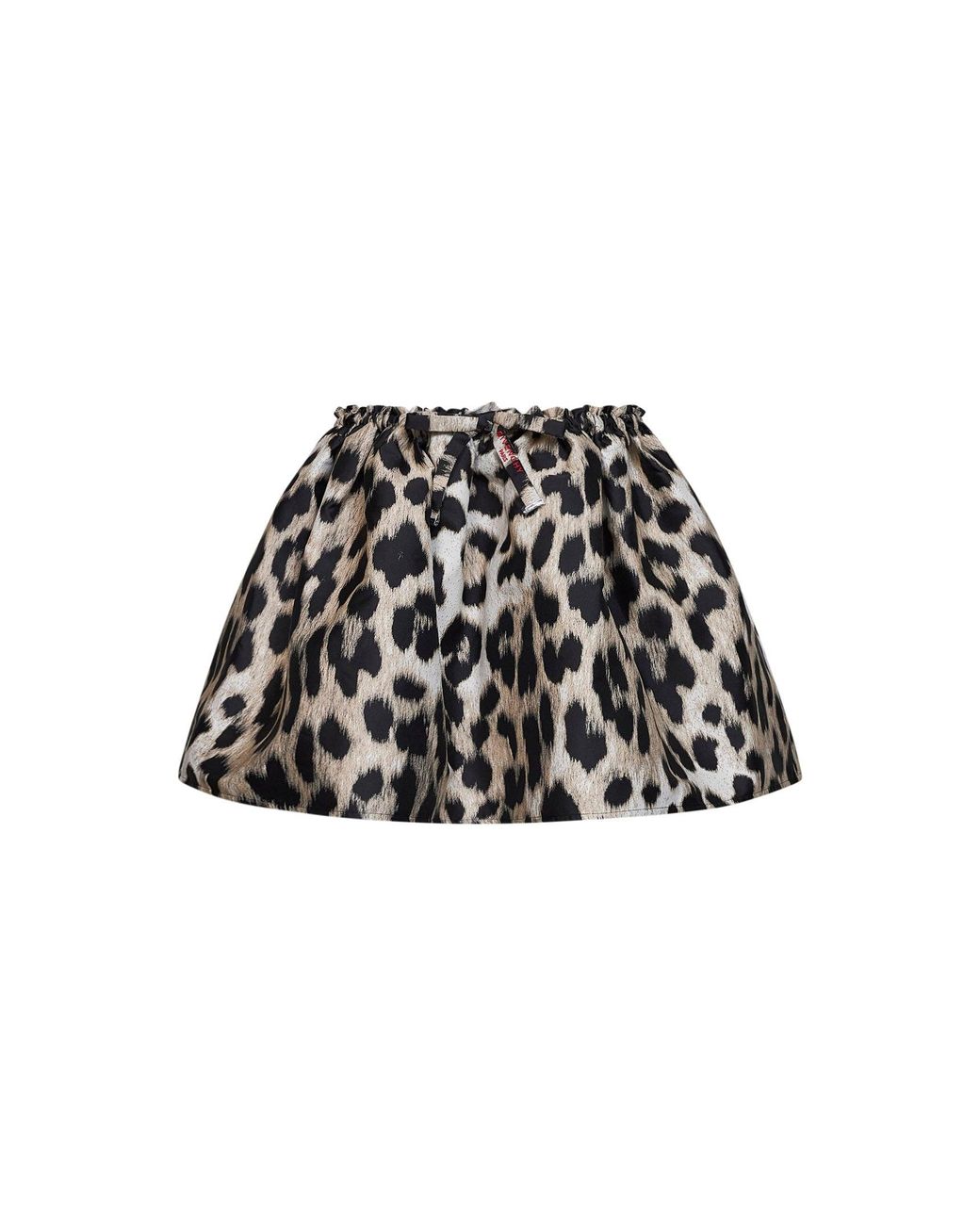 Givenchy Black Leopard Jacquard Flared Mini Skirt